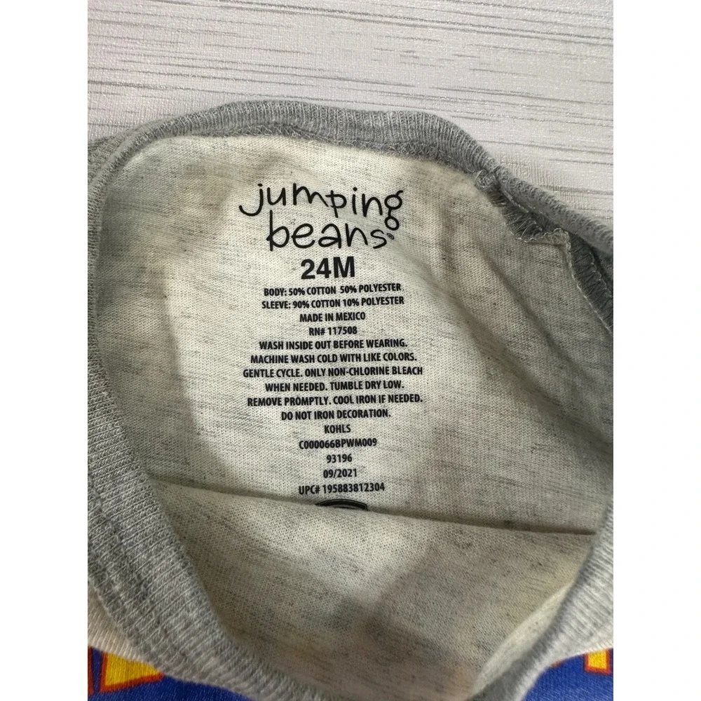 Jumping Beans Paw Patrol Chase Adventure City Raglan Shirt Grey Oatmeal 24M NEW